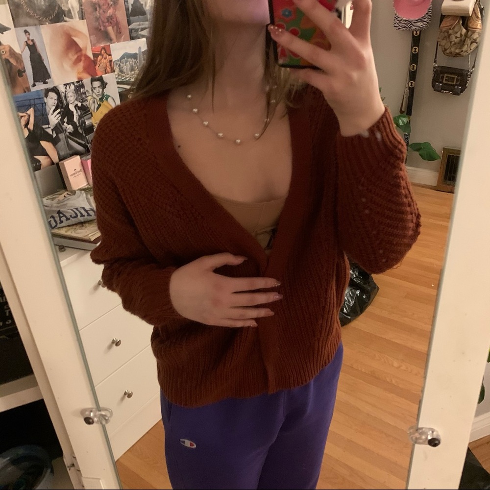PacSun burnt orange/brown cardigan